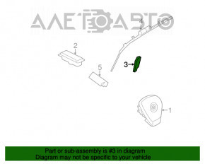 Airbagul pentru scaunul din stânga al BMW X5 F15 14-18.