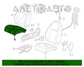 Пассажирское сидение Honda Civic X FC 19-21 4d без airbag, механич, тряпка серое, под химчистку, ржавчина