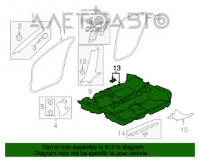 Acoperirea pardoselii pentru Honda Civic X FC 16-21 4d, neagră, pentru curățare chimică