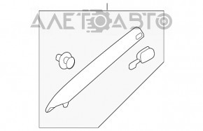 Capacul stâlpului frontal drept Honda Civic X FC 16-21 4d gri fără geamuri