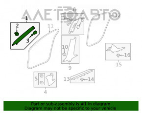 Capacul stâlpului frontal drept Honda Civic X FC 16-21 4d gri fără geamuri