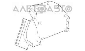 Capacul arcului drept Honda Civic X FC 19-21 4d negru