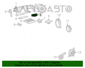 Hub USB, AUX Toyota Highlander 14-16 lipsește capacul