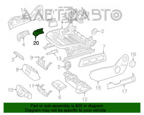 Capacul scaunului pasagerului din fata stanga Mercedes CLA 14-19 negru