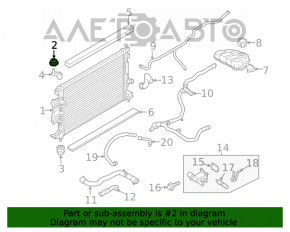 Suport radiator stânga sus Lincoln MKC 15- cauciuc