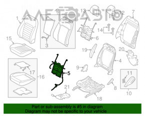 Поддержка спины водительского сидения Ford Fusion mk5 13-16