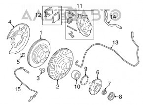 Senzor ABS spate dreapta BMW 3 F30 12-18 nou original OEM