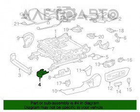 Capacul suportului scaunului șoferului din față dreapta Lexus ES300h ES350 13-18 negru