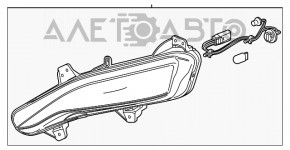 Поворотник правый Chevrolet Malibu 19- без DRL