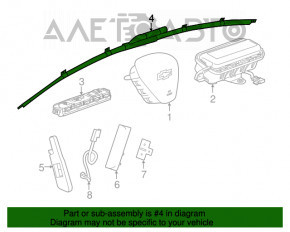 Подушка безопасности airbag боковая шторка левая Chevrolet Malibu 18-22