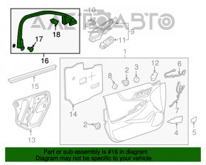 Cadru ușă interioară față stânga Chevrolet Malibu 16- negru