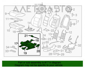 Scaunul șoferului Chevrolet Malibu 16- fără airbag, electric, material textil negru