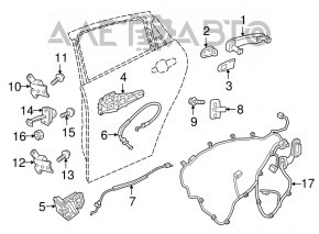 Ручка двери внешняя задняя правая Chevrolet Malibu 19- хром