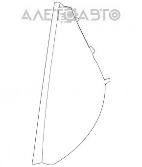 Capacul panoului frontal lateral stânga Chevrolet Malibu 16- negru