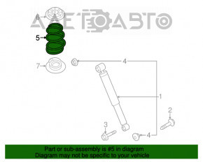 Arc spate dreapta Nissan Rogue 14-20, rigiditate 1 albastru, 1 verde