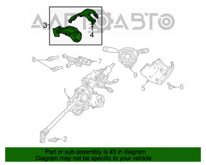 Cadru de direcție pentru Jeep Compass 17- negru