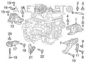 Подушка двигателя левая Chevrolet Malibu 19- 1.5T