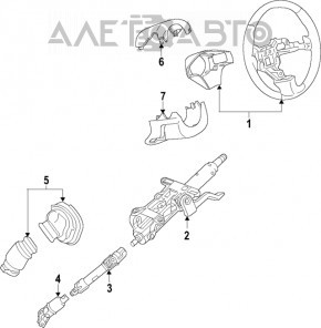 Руль голый Chevrolet Malibu 19-20 черный