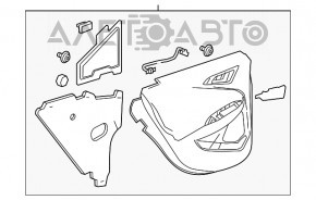 Capacul usii spate dreapta Chevrolet Malibu 19- negru