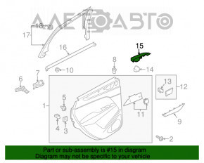 Capacul de control al geamului electric din spatele stâng al Lincoln MKC 15-