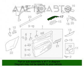 Capacul de control al geamului electric din față stânga Lincoln MKC 15-