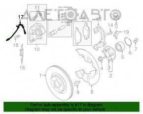 Furtun de frână din fața stângă Lincoln MKC 15-