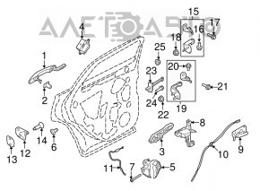 Capac maner usa spate dreapta Lincoln MKC 15-