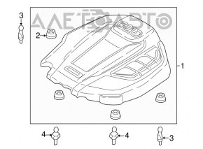 Накладка двигателя Audi A6 C7 16-18 рест 2.0