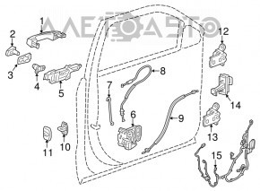 Замок двери передней правой GMC Terrain 18-