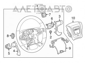 Кнопки управления на руле задние правые GMC Terrain 18-