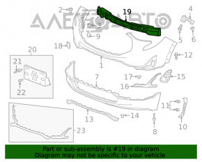 Absorbantul de impact al bara fata centrala pentru GMC Terrain 18-21.