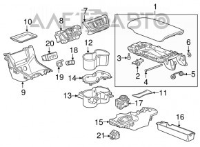 Capacul manetei de schimbare a vitezelor pentru cutia de viteze GMC Terrain 18-21, negru