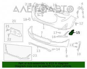 Capacul farului de ceață stânga pentru GMC Terrain 18-21 cu ornamente cromate.