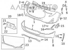 Capacul farului de ceață stânga pentru GMC Terrain 18-21 cu ornamente cromate.