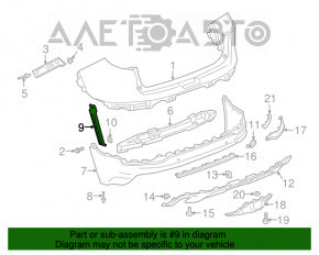 Suportul pentru bara spate dreapta GMC Terrain 18-21