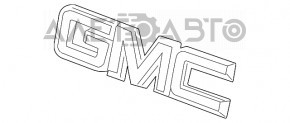 Emblema logo-ului GMC, grila radiatorului GMC Terrain 18-21, roșie.