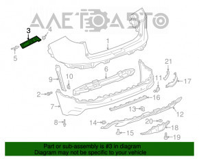 Suportul pentru bara spate de pe aripa dreapta pentru GMC Terrain 18-