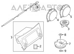 Magnetofon radio Nissan Rogue 17 - zgârieturi