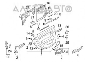 Controlul geamului electric din spatele stânga al Audi A6 C7 12-18, nou, original OEM