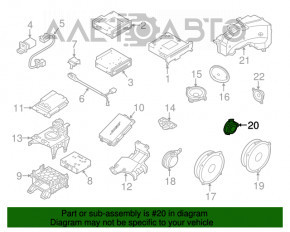 Sonerie ușă spate dreapta Audi A6 C7 12-18 Bang & Olufsen