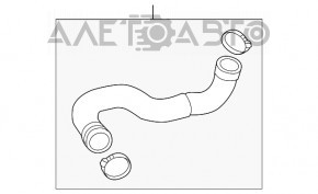 Furtunul intercoolerului dreapta jos pentru Audi A6 C7 12-15 pre-restilizare 2.0