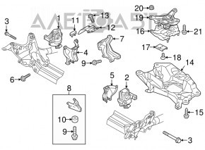 Pernele motorului stânga Audi A6 C7 12-18 2.0 AWD nou OEM original