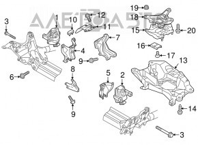 Suport motor dreapta Audi A6 C7 12-18 2.0 AWD nou original OEM