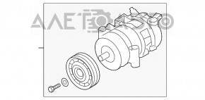 Compresorul de aer condiționat pentru Audi A6 C7 12-17 2.0, nou, neoriginal, AVA.