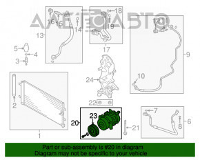 Compresorul de aer condiționat Audi A6 C7 12-17 2.0