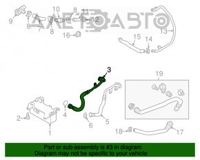 Racordul de racire a transmisiei automate pentru Audi A6 C7 13-14 AWD