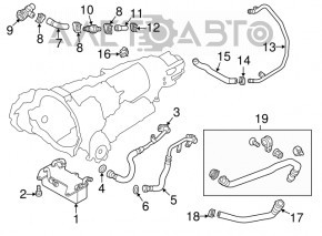 Racordul de racire a transmisiei automate pentru Audi A6 C7 13-14 AWD