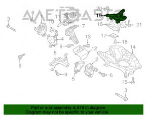 Кронштейн подушки АКПП Audi A6 C7 12-18 AWD