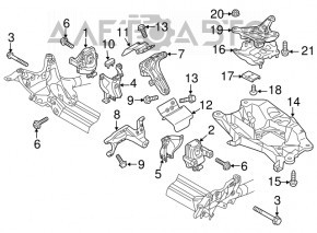 Кронштейн подушки АКПП Audi A6 C7 12-18 AWD