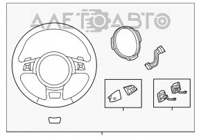 Руль голый Audi A6 C7 12-18 черн